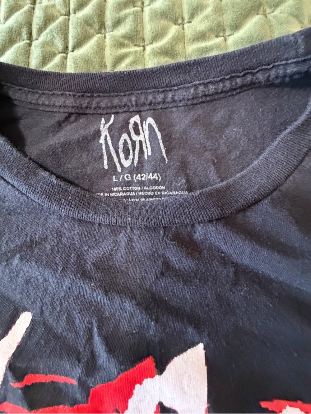 Korn black red t-shirt size large 42/44 - Picture 4 of 6